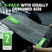 KKV 2-Pack Microfiber Towels for Cars (36"x 24"), Single-Sided Twisted Loop Car Towels, Super Absorbent, Scratch-Free and Streak-Free Car Drying Towels for SUVs and Trucks