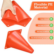 PXZBLG 12/24/50pcs Soccer Cones, 7" Plastic Traffic Cones | for Sports Training, Football, Soccer, Basketball, Coaching, Practice