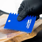 TotalBoat Flexible Resin Spreaders Set - 3 Styles | Reusable; Use with Epoxy, Fillers, Putty, Caulk, Spackle, Polyester Resin & Adhesives; V-Notched, Straight, and Curved Edges