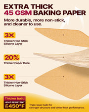 Katbite 200Pcs 12x16 In Unbleached Parchment Paper for Baking, Precut Parchment Paper Sheets, Heavy Duty Flat Baking Paper, Half Sheet Baking Sheets for Baking Cookies, Cooking, Air Fryer, Oven