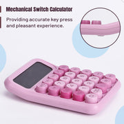 Mr. Pen- Mechanical Switch Calculator, 12 Digit Large LCD Display, Pink | With Big Buttons, Mechanical Switch Calculator for Home, School, Office