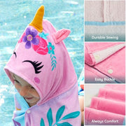 Joiedomi Unicorn Hooded Towels for Kids Soft 100% Cotton Kids Beach Towel 30" x 50" for 3-8 Years Boy Girl Beach Hooded Poncho Absorbent Pool Toddler Swim Bath Wrap