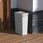Dowell 50QT Wastebasket Trash Container, 13Gal, Plastic, Stackable, for Kitchen/Bathroom/Office,Tall Trash Can 22-3/8"H (Grey 4000 50 04)