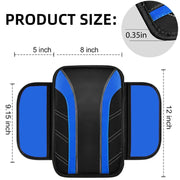 NBTEPEM 6 Pcs Blue Steering Wheel Cover Set, Sport Microfiber Leather Steering Wheel Cover 14.5-15inch Universal, Car Center Console Cover, Seat Belt Cushion, Cup Coasters, Blue Car Accessories Set