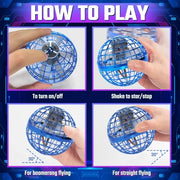Sosuy Flying Orb Ball Toy Blue 2026, Magic Boomerang Ball Hover Drone | Floating Glowing Fidget Spinner Dazzling Lights, Cool Hover Drone Outdoor, Xmas Gift For Kids Boys Girls Teens Ages 6 7 8 9+