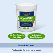 Farnam Apple Elite Horse Electrolytes Powder Supplement, 40 Day Supply | Apple Flavored,Replaces Vital Minerals, Encourages Hydration, Sugar-Free, Contains Sodium, Potassium, Calcium & Magnesium