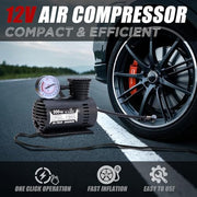AUTODECO Car Emergency Roadside Assistance Kit with Jumper Cables Tire Inflator Automotive Kit for Car Vehicle