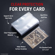 Ultra Pro Penny Sleeves – Holds Standard Size 2.5" x 3.5" – 1000 Pack | Clear soft trading card sleeves with non-PVC polypropylene film, standard 2.5 x 3.5 inch size, 1000 pack
