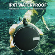 INSMY C12 IP67 Waterproof Shower Bluetooth Speakers Portable Small Speaker | Speakers Bluetooth Wireless,Loud Clear Sound,Support TF Card,Suction Cup,for Outdoor Kayak Canoe Beach Gift (Black)