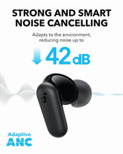 Soundcore P30i by Anker Noise Cancelling Earbuds, Hands-Free Viewing | Strong and Smart Noise Cancelling, Powerful Bass, 45H Playtime, 2-in-1 Case and Phone Stand, IP54, Bluetooth 5.4
