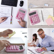 Mr. Pen- Mechanical Switch Calculator, 12 Digit Large LCD Display, Pink | With Big Buttons, Mechanical Switch Calculator for Home, School, Office