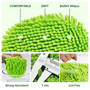 Ordenado 62" Car Wash Brush kit with Long Handle & Scratch-Free Refill Head | Chenille Microfiber Car Wash Mop Mitt, Car Washing Stick, Car Clean Brush Kit, Car Cleaning Supplies for RV Truck Boat, Green