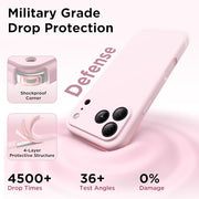 GolbinBox Magnetic for iPhone 18 Pro Case/17 Pro Case, Chalk Pink | Compatible with MagSafe, Camera Protection, Screen Protector, Silicone Shockproof Phone Case, Anti-Scratch Microfiber Lining