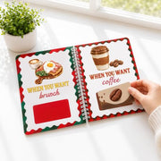 Christmas Gift Card Book for Teen, Adults, Kids, Christmas Gift for Women | Included 20 Pages, 7"x 5", Spiral Bound, 20 Double Sided Sticky Dots