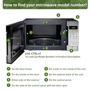 Smallest 9.6 Inch Microwave Plate Replacement Compatible With Panasonic Microwave Glass Plate F06016D00XN, 9.6" Microwave Plate Replacement for Nostalgia 0.7 cu.ft. 700W small retro microwaves