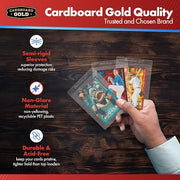Cardboard Gold Card Saver 1 - Semi Rigid Card Holders - 50 Count | PSA BGS SGC Grading Submissions, Acid-Free Polypropylene Protectors, Trading Baseball Sleeves, Binder Storage Compatible