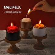 MGLIFEUL 4oz Candle Tins Jars Cans with Lids and Wax Wick for Making Candle | Black Empty Candle Containers for Small Business & Beginners Commercial candle-making DIY Candle Supplies (Black,4oz,12pcs)