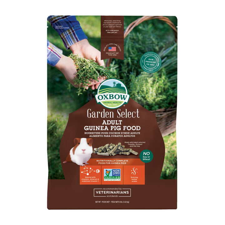 Oxbow Garden Select Adult Guinea Pig Food, Pellets with Vitamin C, 8 lb