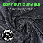 KKV 2-Pack Microfiber Towels for Cars (36"x 24"), Single-Sided Twisted Loop Car Towels, Super Absorbent, Scratch-Free and Streak-Free Car Drying Towels for SUVs and Trucks