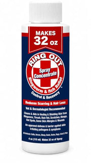 Ring Out - Control and Help Ringworm for Cats, Dogs, Sheep, Goats, Cattle, Horses, all Pets and Livestock makes 32 oz. of Spray