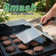 Cuttte Extra Wide Metal Smash Burger Spatula with Beveled Edges 6 x 5inches | Heavy Duty Stainless Steel Large Metal Spatula for Grill, Griddle, Pizza, Fish, Meat, Pancake Flipper Turner, Dishwasher Safe