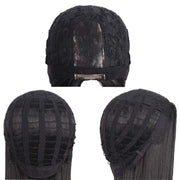 MapofBeauty 40 Inch Carve Long Straight Cosplay Anime Costume Wig, Black | 100 cm Party Wig