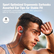 Boean Bluetooth Headphones, Wireless Headphones with AI Music Generation | 16 Hours Playtime Wireless Earbuds with Bluetooth 5.3 HD Stereo Sound, IPX7 Waterproof Running Headphones for Workout Sports