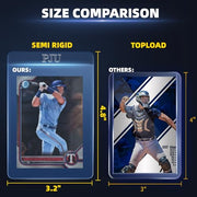 100ct Semi Rigid Card Holders & 100ct Card Sleeves for PSA Graded Cards | PSA, SGC, BGS, CSG Graded Card Submissions, Semi Rigid Baseball Card Sleeves Protectors, PSA Graded Trading Cards Sleeves