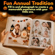Baby's First Halloween Sign - Trick or Treat Smell My Feet Sign | DIY Footprint Keepsake Wood Craft Kit for Baby Boy & Girl, Babies 1st Halloween Sign, Stand Included, 9.25 x 7.75 in
