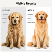 aumuca Undercoat Rake for Dogs, Deshedding & Dematting Comb for Cats, Horse | Dog grooming rake & dog shedding brush in one | Lifts undercoat in a single pass | Gentle on matted hair & sensitive skin
