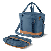 CleverMade Tahoe Collapsible Cooler Bag, Medium Travel Cooler, Ocean | Keep Food and Drinks Cold Without Bulky Storage | The Leak-Resistant Liner Contains Meltwater, and the Frame Folds Flat