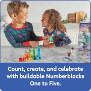 hand2mind Numberblocks MathLink Cubes Advent Calendar, 24 Days of Surprise Gifts and Themed Figures, Christmas Countdown Calendar with Build-in Game Board, Christmas Playset for Girls and Boys Ages 3+