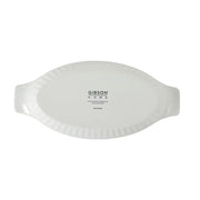 Gibson Home Gracious Dining Oval Au Gratin Baking Dishes, 4-Piece Set – 9 oz Oven Safe Banana Split Bowls, Ceramic Small Casserole Dishes with Handles, Microwave & Dishwasher Safe Mini Bakeware, White