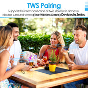 Portable Bluetooth Speaker 5.4, Mini Speaker with Noise Reduction Mic,Black