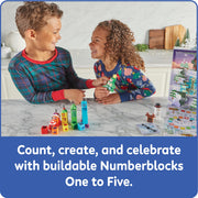 hand2mind Numberblocks MathLink Cubes Advent Calendar, 24 Days of Surprise Gifts and Themed Figures, Christmas Countdown Calendar with Build-in Game Board, Christmas Playset for Girls and Boys Ages 3+