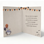 FSSDAS Funny Halloween Birthday Card for Women Men, Spooky Birthday Card | Happy Halloween Birthday Cake Card for daughter, best friends, Him, Her, Happy Boo-irthday Gift for Kids, with Envelope,