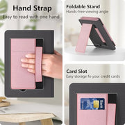 Case for Kindle Paperwhite 7"/6.8" (13th/12th Generation, 2026/2024), Pink | Lainergie Slim High Quality PU Leather Kindle Colorsoft Signature Edition 2024 Case With Stand, Hand Strap, Auto-Wake/Sleep