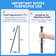 Adjustable Shower Caddy Tension Pole: Rustproof Corner Bathroom Shelves | 4-Tier 31-124" No Drill Standing Organizer Fits Apartments Rentals Bathroom Bathtub, for Shampoo, Conditioner, Bath Essential