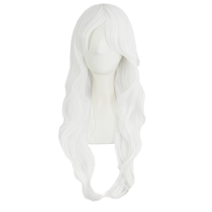 MapofBeauty 70 cm/ 28 inch Cosplay Curly Anime costume Fashion Wig (White)