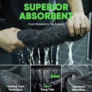 KKV 2-Pack Microfiber Towels for Cars (36"x 24"), Single-Sided Twisted Loop Car Towels, Super Absorbent, Scratch-Free and Streak-Free Car Drying Towels for SUVs and Trucks