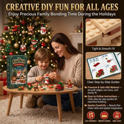 Christmas Advent Calendar, 24-Day Mini Building Block Ornaments Blind Box | 1 Set, 24 Random Designs to Build, Hanging Loops Included, Tree & Garland Decorations, Christmas Countdown Gift