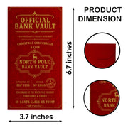10 Pack Christmas Money Holders for Cash, Christmas Cards with Envelopes, Gift Cards, Holiday Presents, North Pole Bank Vault, Fun Cash Presentation, Unique Way to Wrap Money