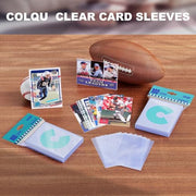 1000ct Card Sleeves for Trading Cards, Clear Soft Baseball Sports Sleeves | Soft Plastic Protector Card Sleeve, Clear Card Sleeve Fit for Baseball, Football Sports Cards, PKM, MTG, Game, Standard Cards