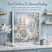 CHWGLFGG 5D Forest Pearl Diamond Art Kits for Adults Beginners 12x12inch | DIY 3D Christmas Tree Special Shape Plastic Pearl Painting Kit for Adult Gem Art Crafts Home Wall Decor