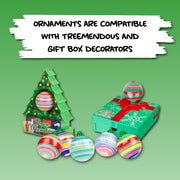 Treemendous Ornament Decorator Refill Kit - 12 White Plastic Ball Ornaments | 3-Inch Diameter, DIY Crafting, Paintable Spheres, Ages 3 and Up, Storage Box Included