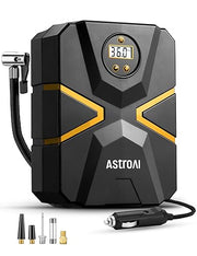 AstroAI S1 Tire Inflator Portable Air Compressor 12V DC with Digital Gauge | Preset Pressure Auto Shut-Off LED Light Fast Inflation, 150 PSI Compact Air Pump for Car Tires, Motorcycles, Bikes, Balls