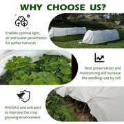JUNKOGO Plant Freeze Protection Cover, 7x25 FT Floating Row Cover | Frost Cloth Winter Garden Blanket for Cold Weather and Shade, Perfect for Outdoor Vegetables, Trees, Greenhouse