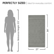 Chakir Turkish Linens 100% Cotton 4-Pack Bath Towels 27x54, Gray | Premium Cotton Turkish Bath Towels, Set Of 4 At 27x54, Oeko-Tex Certified, Soft Plush And Absorbent