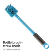 Owala 2-in-1 Water Bottle Brush Cleaner and Water Bottle Straw Cleaner Brush, Water Bottle Brush with Removable Head and Twist n� Hide Straw Brush, Smokey Blue