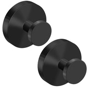 klasit Suction Cup Hooks for Shower, No-Drill Towel & Robe Hooks | Applicable To Bathroom, Glass Door, Mirror & Tile, 2 Pack, Matte Black – Ideal for Hanging Towels, Bathrobes & Loofahs